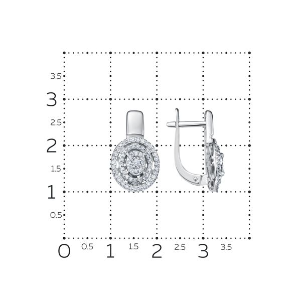 Серьги с 122 бриллиантами из белого золота 132560