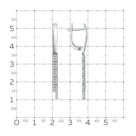 Серьги с 66 бриллиантами 0.462 карат из белого золота 127329