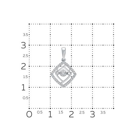 Подвеска с 39 бриллиантами из белого золота 131526
