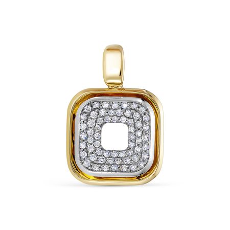 Подвеска с 60 бриллиантами из лимонного золота 137363