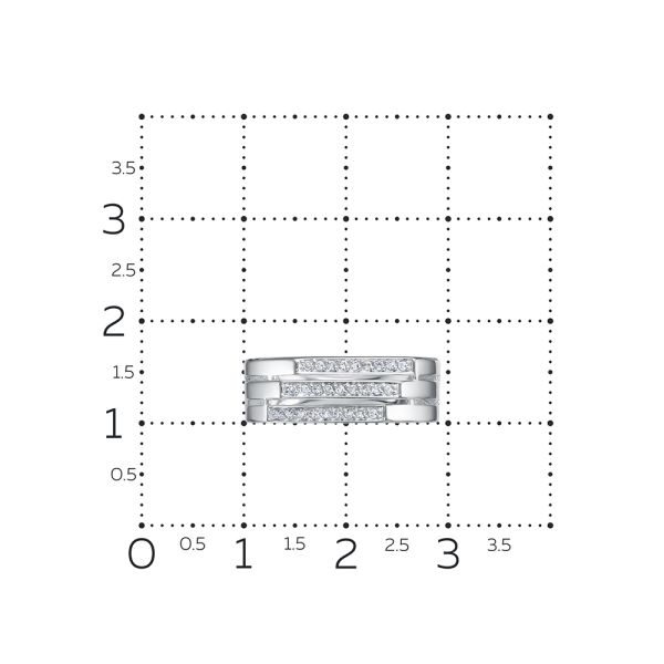 Кольцо с 27 бриллиантами 0.135 карат из белого золота 129294