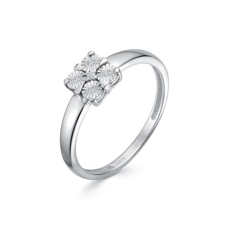 Кольцо с 5 бриллиантами из белого золота 143539