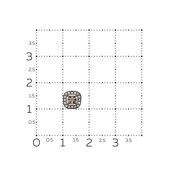 Подвеска с 23 коньячными бриллиантами из лимонного золота 143126