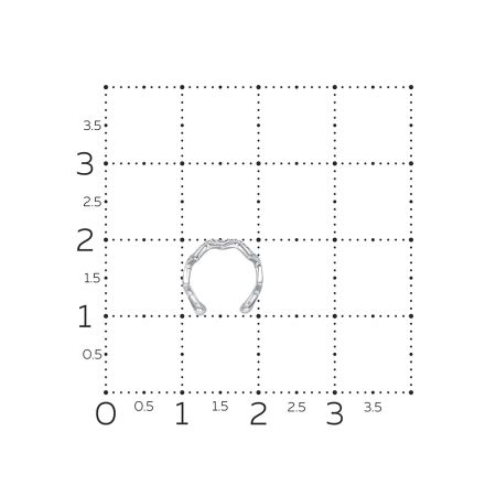 Пирсинг с 17 бриллиантами 0.051 карат из белого золота 131608