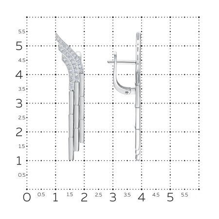 Серьги с 56 бриллиантами 0.392 карат из белого золота 126371