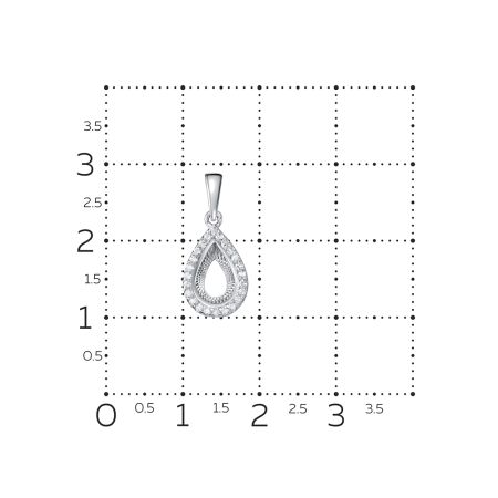 Подвеска с 24 бриллиантами 0.12 карат из белого золота 132594