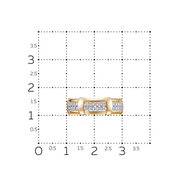 Кольцо с 30 бриллиантами 0.21 карат из красного золота 141136