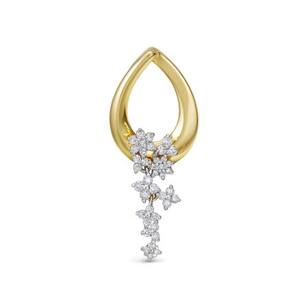 Подвеска с 40 бриллиантами из лимонного золота 140810 Подвеска с 40 бриллиантами из лимонного золота 140810