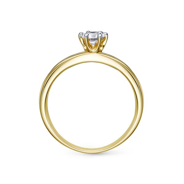 Кольцо с 11 бриллиантами из лимонного золота 94835