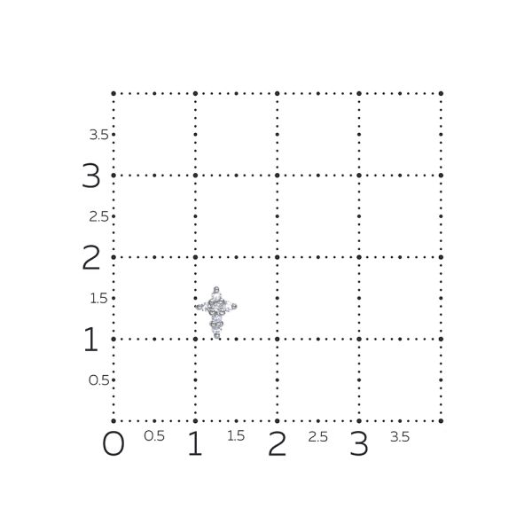 Пирсинг с 6 бриллиантами 0.042 карат из белого золота 146461