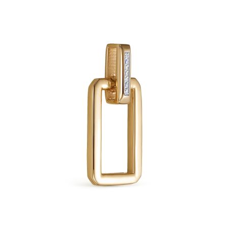 Подвеска с 7 бриллиантами 0.028 карат из красного золота 140836