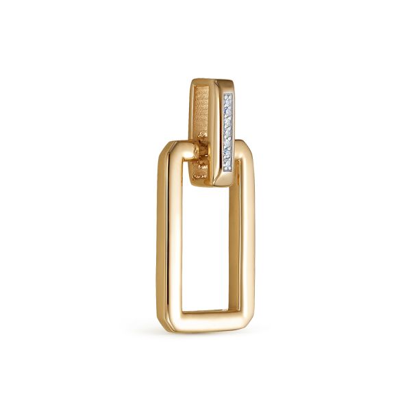 Подвеска с 7 бриллиантами 0.028 карат из красного золота 140836