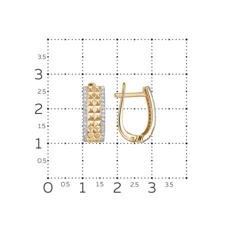 Серьги с 64 бриллиантами 0.32 карат из красного золота 138898
