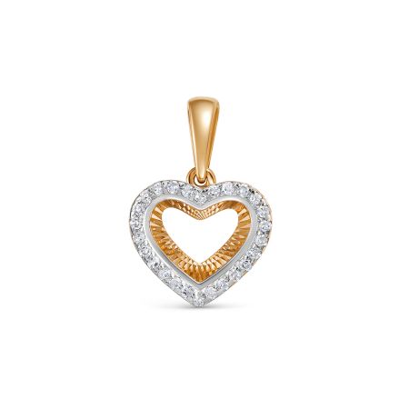 Подвеска с 26 бриллиантами 0.13 карат из красного золота 132587