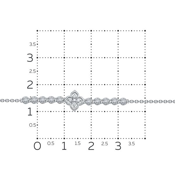 Браслет с 17 бриллиантами из белого золота 126503