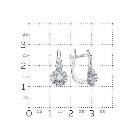 Серьги с 30 бриллиантами из белого золота 132534