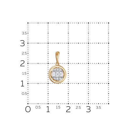 Подвеска с 9 бриллиантами из красного золота 126399