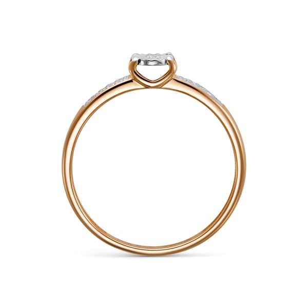 Кольцо с 21 бриллиантом из красного золота 142279