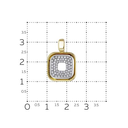 Подвеска с 60 бриллиантами из лимонного золота 137363