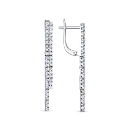 Серьги с 84 бриллиантами 0.588 карат из белого золота 126374