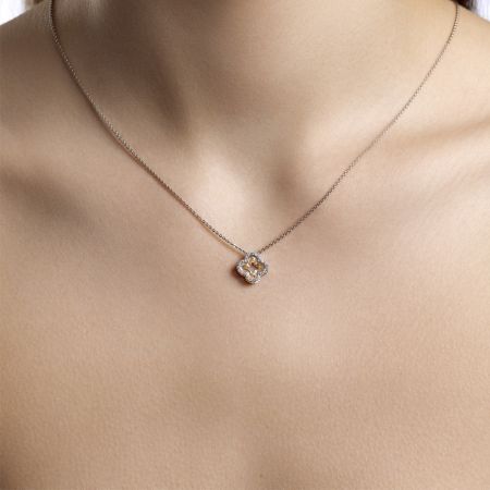 Подвеска с 24 бриллиантами 0.12 карат из красного золота 143688