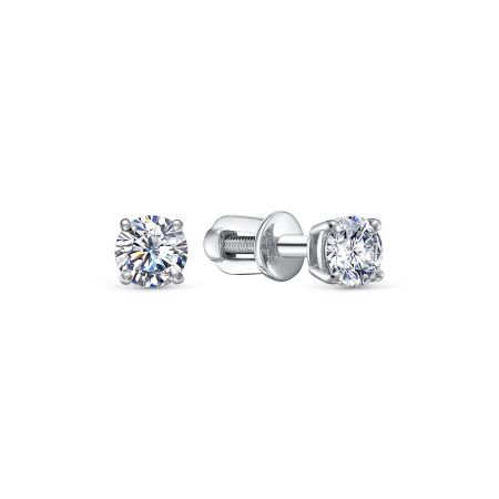 Серьги-пусеты с бриллиантами 0.56 карат из белого золота 137904