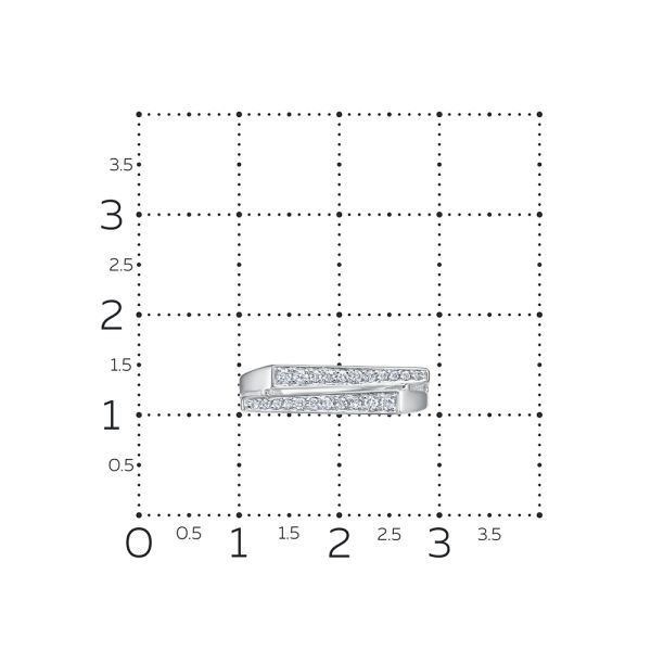 Кольцо с 22 бриллиантами из белого золота 129406