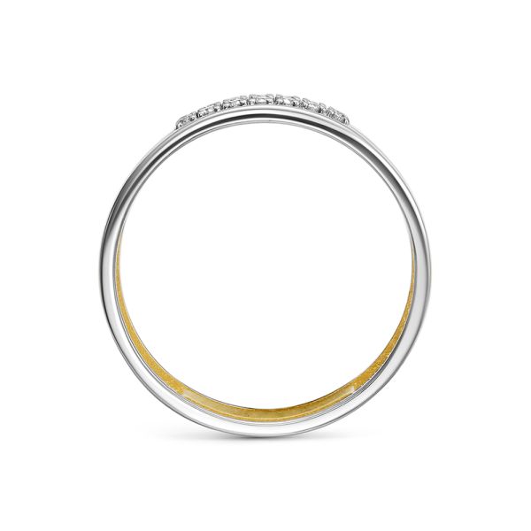 Кольцо с 14 бриллиантами 0.098 карат из лимонного золота 144217