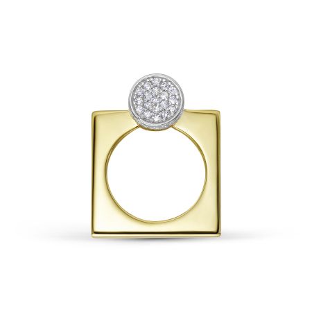 Подвеска с 38 бриллиантами из лимонного золота 144645