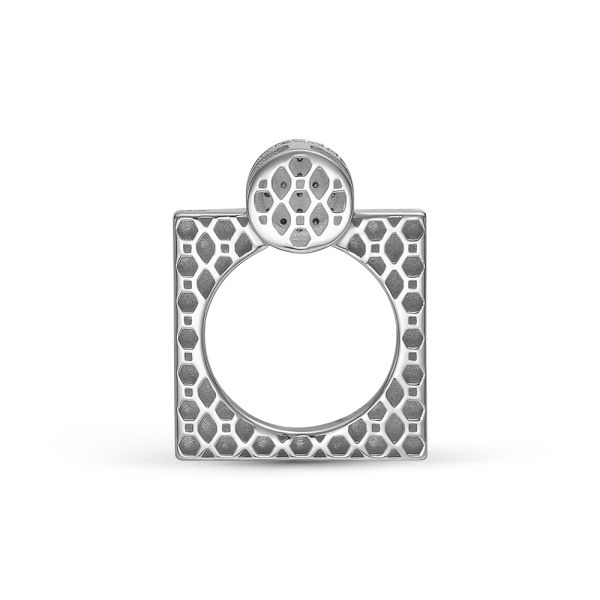 Подвеска с 38 черными бриллиантами из белого золота 140832