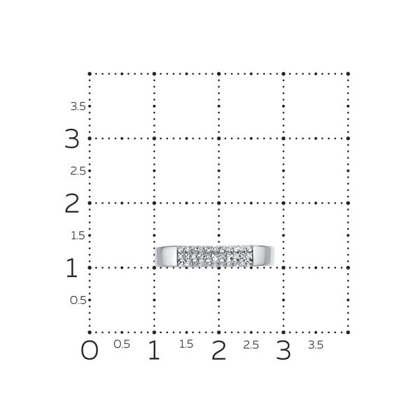 Кольцо с 16 бриллиантами 0.08 карат из белого золота 134354