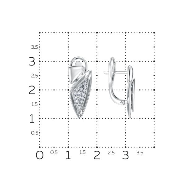 Серьги с 36 бриллиантами из белого золота 136350