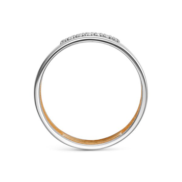 Кольцо с 14 бриллиантами 0.098 карат из красного золота 141452