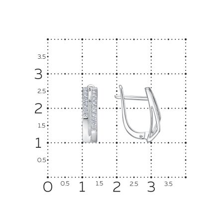 Серьги с 34 бриллиантами 0.17 карат из белого золота 129580