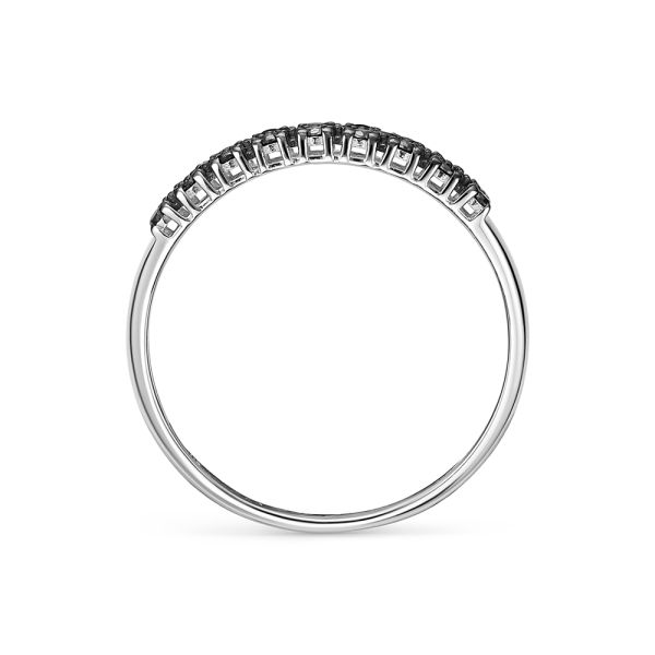 Кольцо с 26 черными бриллиантами из белого золота 140928 Кольцо с 26 черными бриллиантами из белого золота 140928