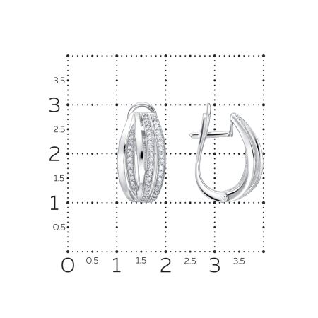 Серьги с 92 бриллиантами из белого золота 138872