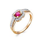 Кольцо с рубином и 28 бриллиантами из красного золота 119571_21