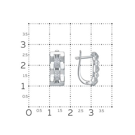 Серьги с 32 бриллиантами 0.16 карат из белого золота 138893