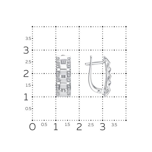 Серьги с 48 бриллиантами 0.24 карат из белого золота 140781