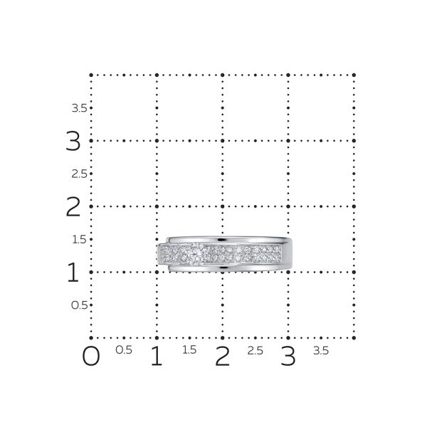 Кольцо с 31 бриллиантом из белого золота 137577