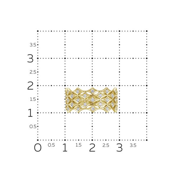 Кольцо с 29 бриллиантами 0.203 карат из лимонного золота 143849