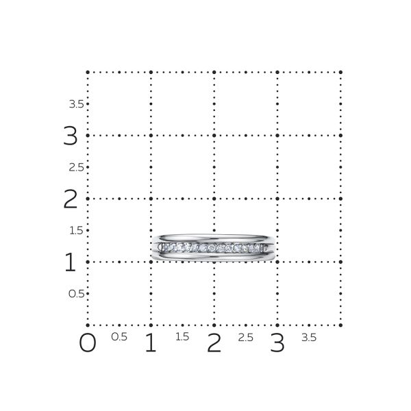 Кольцо с 13 бриллиантами 0.091 карат из белого золота 112281