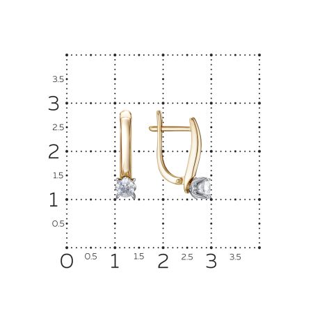 Серьги с бриллиантами 0.41 карат из красного золота 118328