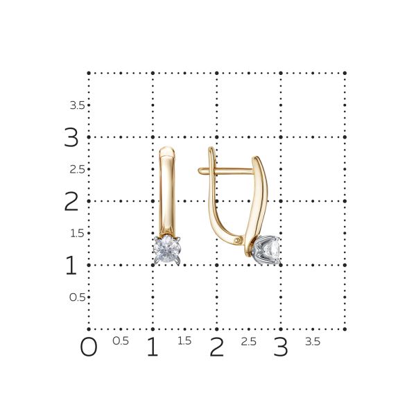Серьги с бриллиантами 0.41 карат из красного золота 118328