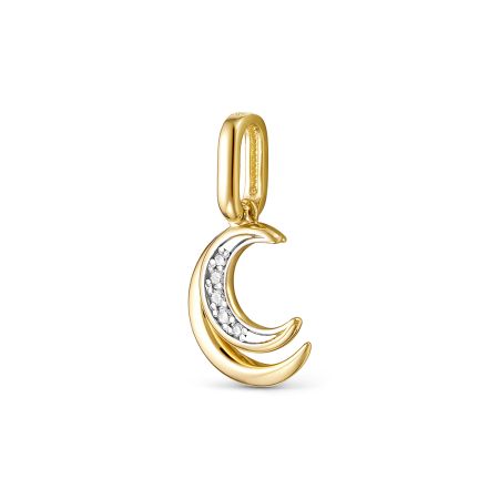 Подвеска с 5 бриллиантами из лимонного золота 144642