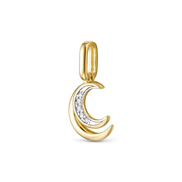 Подвеска с 5 бриллиантами из лимонного золота 144642