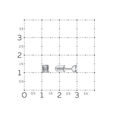 Серьги-пусеты с бриллиантами 0.014 карат из белого золота 142946