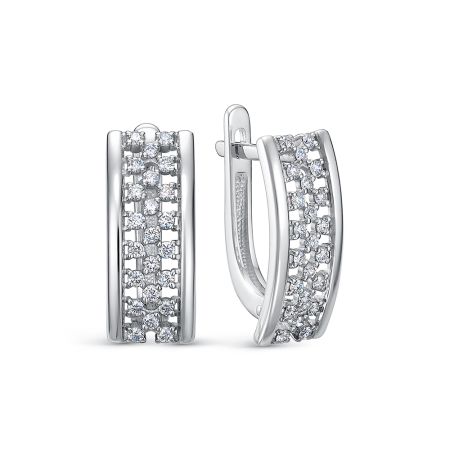 Серьги с 46 бриллиантами 0.322 карат из белого золота 141362