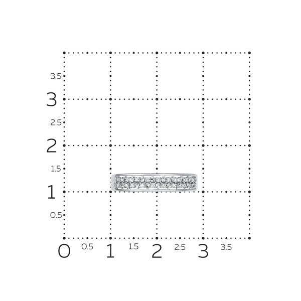 Кольцо с 19 бриллиантами 0.095 карат из белого золота 134620