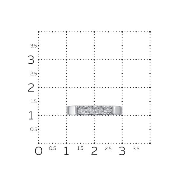 Кольцо с 4 бриллиантами 0.02 карат из белого золота 143603
